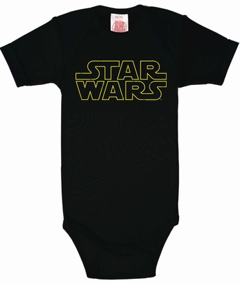 Babybody - Star Wars Logo - Schwarz