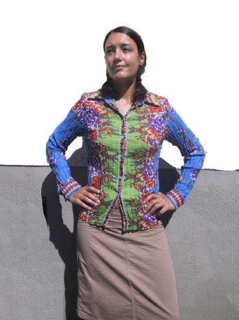 Hawaiibluse Hellblau