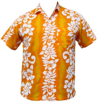 Hawaii Hemd - Classic Flower - gelb