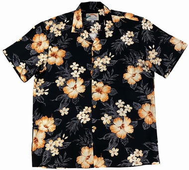 Original Hawaiihemd - Hibiscus Garden - Schwarz - Paradise Found