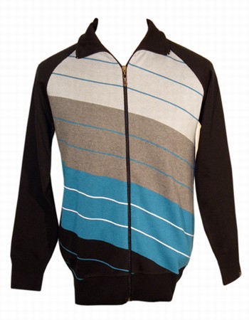 N�bel grau/schwarz/blau Sweatshirt