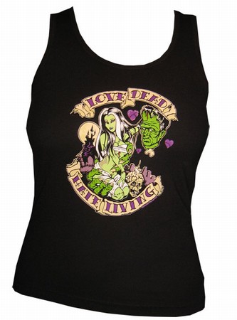 Love Dead - Hate Living Husband Beater - girlie shirt