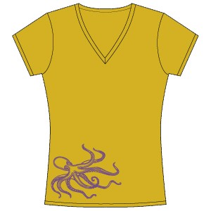 Maria - bamboo - octopussy - Girlie Shirt