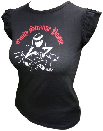 Emily The Strange - Strange Posse Frill Shirt