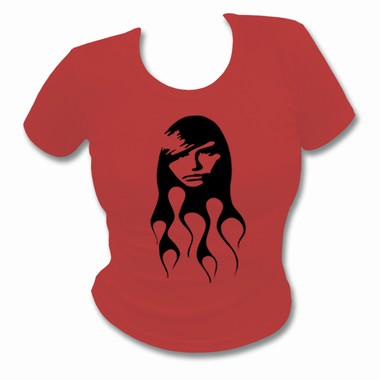 Firehead Girlie Shirt - vintage rot