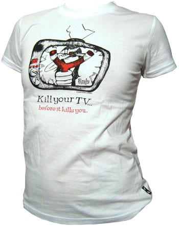 Emily The Strange -  Kill your TV  Shirt