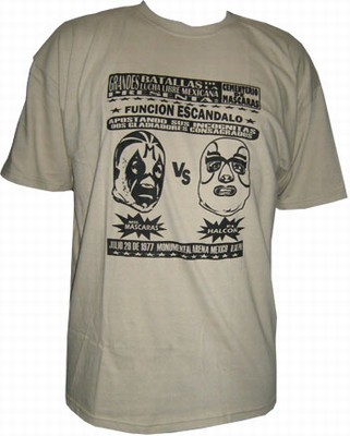 Lucha Libre Shirt - Mil Mascaras vs. El Halcon - Black