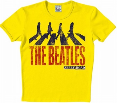 Logoshirt - The Beatles Shirt Abbey Road - Yellow