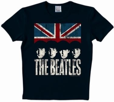Logoshirt - The Beatles Shirt Union Jack - Black