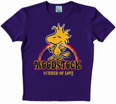 Logoshirt - Peanuts - Woodstock Summer of Love Shirt - Purple