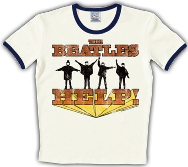 Logoshirt - The Beatles Shirt Help - White