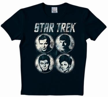 Logoshirt - Star Trek Shirt  - Four Faces - black