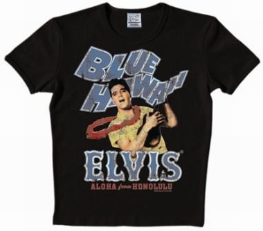 Logoshirt - Elvis Shirt  - Blue Hawaii  - Dark Brown