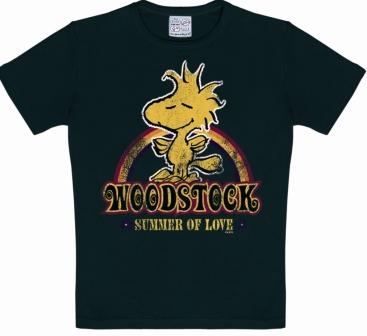 Kids-Shirt - Peanuts - Woodstock - Schwarz