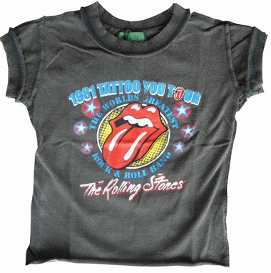 Amplified - Kinder  Shirt - Rolling Stones Tattoo Tour - Charcoal
