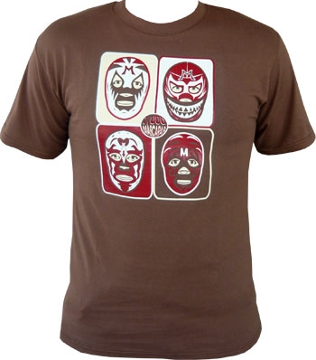 Mil Mascaras Shirt - 4 Mascaras - Brown