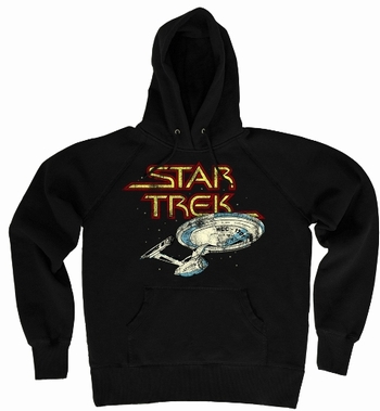 Star Trek Kapuzenpullover Hoody - Starship - Schwarz