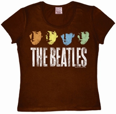 Logoshirt - The Beatles Heads Vintage - Girl Shirt