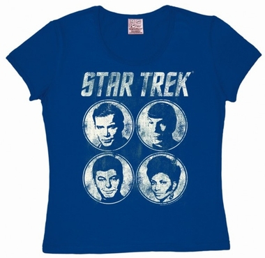 Logoshirt - Star Trek Faces - Girl Shirt - dark blue