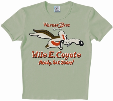 Logoshirt - Looney Tunes - Coyote Shirt Nebelgrau