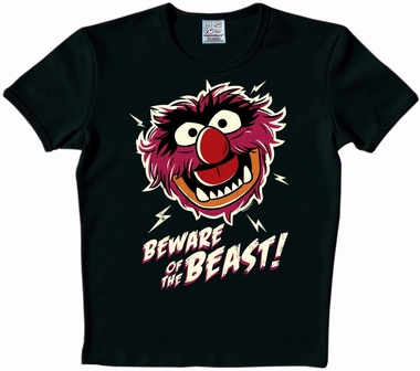 Logoshirt - Muppets - Beware Of The Beast Shirt Schwarz - Vintage