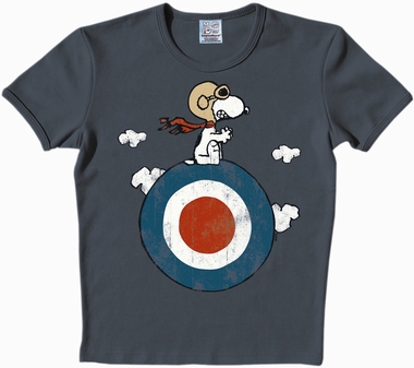 Logoshirt - Peanuts - Snoopy Target - Shirt Blau