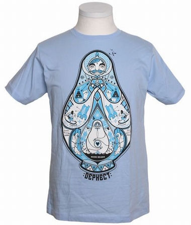 Dephect - Matryoska - Shirt - lightblue