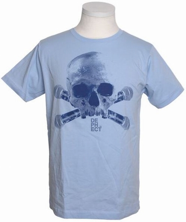 Dephect - Skulls n Mics - Shirt - lightblue