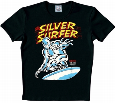 Logoshirt - Silver Surfer Shirt - Marvel - Schwarz