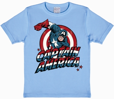 Logoshirt - Captain America Kids Shirt - Marvel - Blau