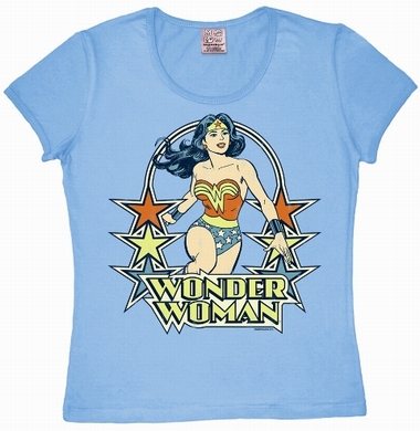 Logoshirt - Wonder Woman Girl Shirt - DC Comics - Hellblau