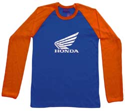 Honda Long Sleeve - blau/orange - shirt