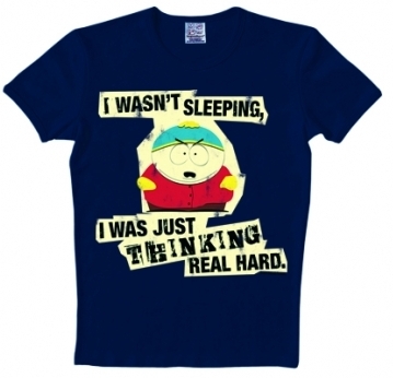 Logoshirt - South Park Cartman Thinking Shirt - Blau