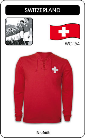 Schweiz - Switzerland - World Cup 1954 - Retro Trikot