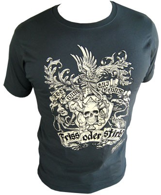 Friss oder stirb anthrazit - Shirt