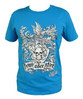 Shirt - Friss oder stirb blau