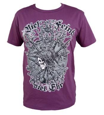 Shirt - Viel Feind viel Ehr - Pflaume