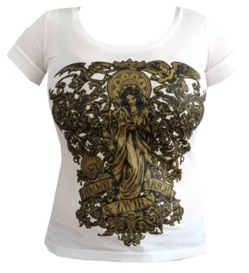 Girl Shirt - Glauben Heisst Nix Wissen - Weiss Gold