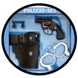 Polizei Set Pistole und Handschellen f�r Kinder - Klicken f�r gr�ssere Ansicht