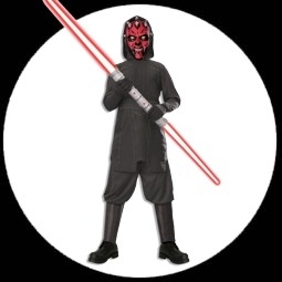 Darth Maul Kinder Kost�m Box mit Doppel-Lichtschwert - Star Wars - Klicken f�r gr�ssere Ansicht