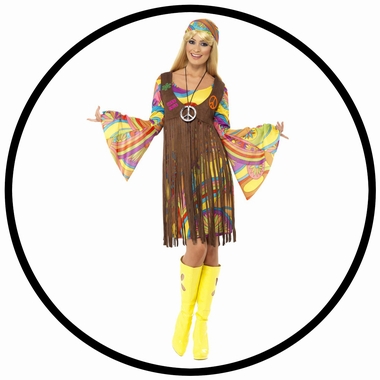 Hippie Kost�m Damen - 1960s Groovy Lady - Klicken f�r gr�ssere Ansicht