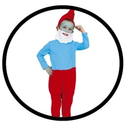Papa Schlumpf Kost�m - Kinder - Klicken f�r gr�ssere Ansicht