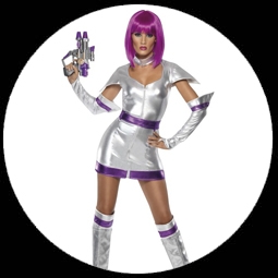 Space Girl Kost�m - Weltraum Kadettin silber - Klicken f�r gr�ssere Ansicht