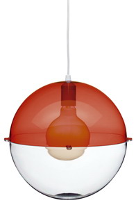 Pendel Orion Lampe Rot - Klar - Koziol