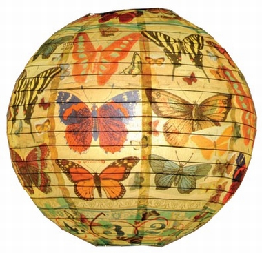Papierlampenschirm - History Of The Butterfly - Schmetterlinge