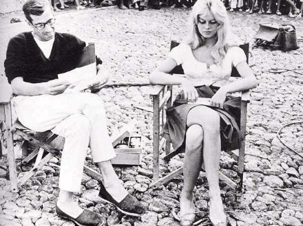 Brigitte Bardot - mit Roger Vadim am Set