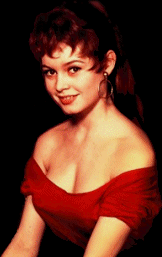 Brigitte Bardot - mit rotem Kleidchen