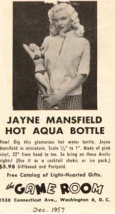 Jayne Mansfield - Hot Aqua Bottle