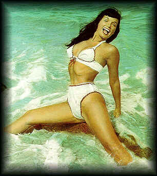 Bettie Page - im Wasser