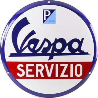 Vespa Emaille Schild Servizio